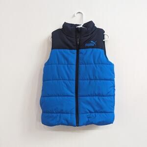 Puma Puffer Vest 5/6 Boys Blue Winter